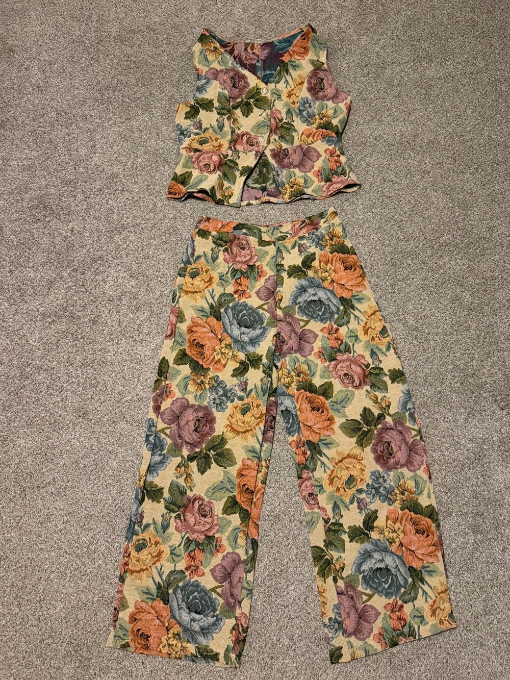Floral Vest and Pant Set